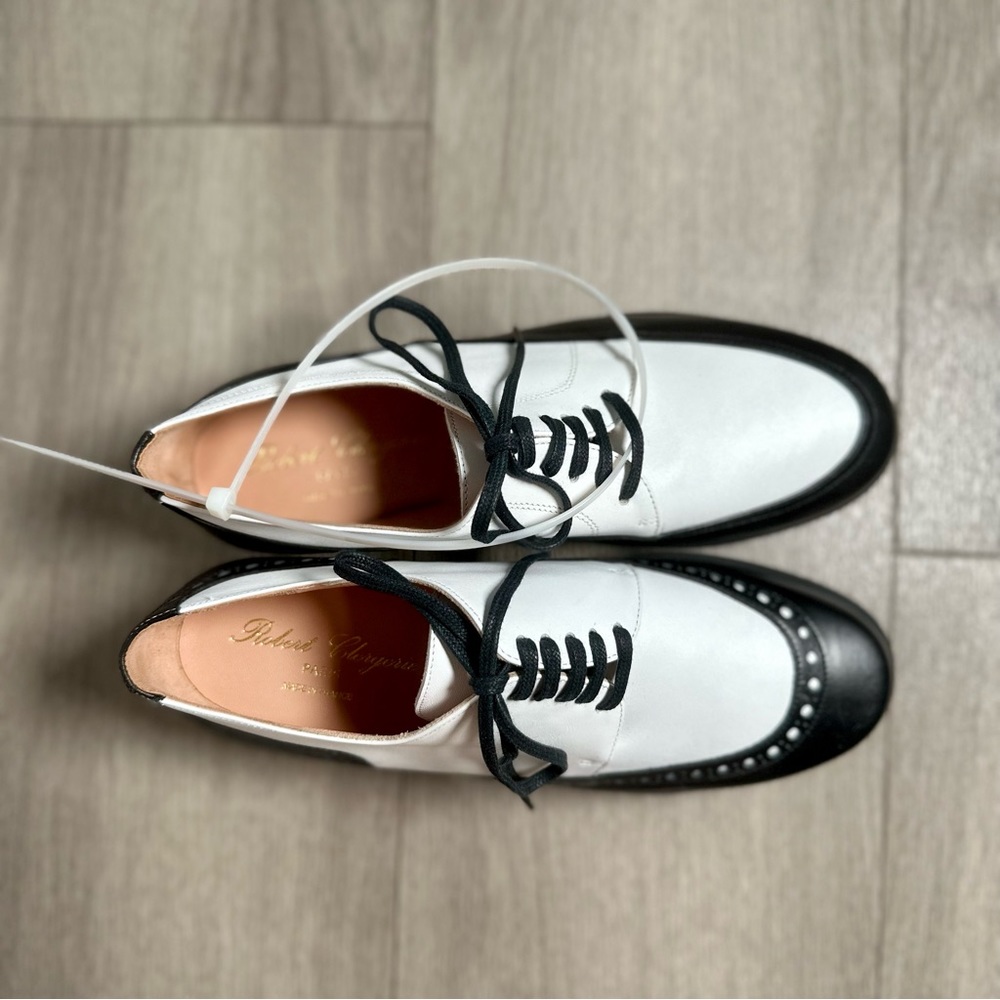 Robert Clergerie x Dover Street Market Platform Oxfords Black White NEW - Picture 4 of 12